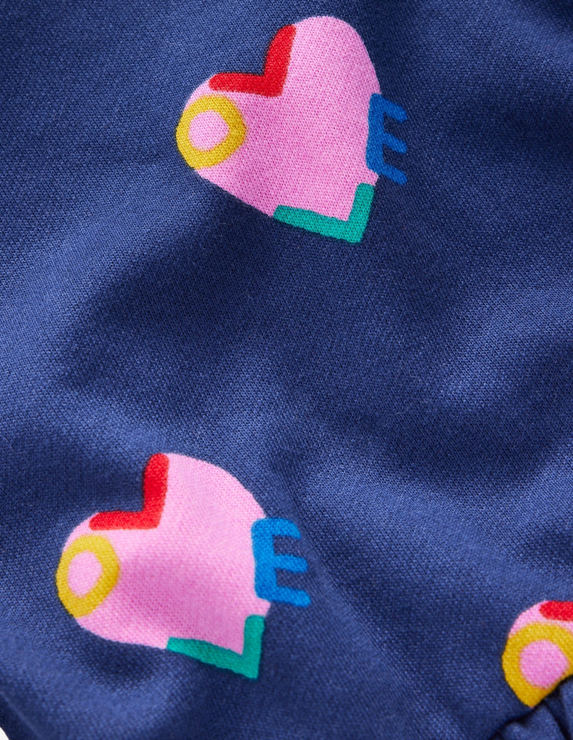 Drop Shoulder Sweat Dress-Starboard Blue Love Hearts - Image 3