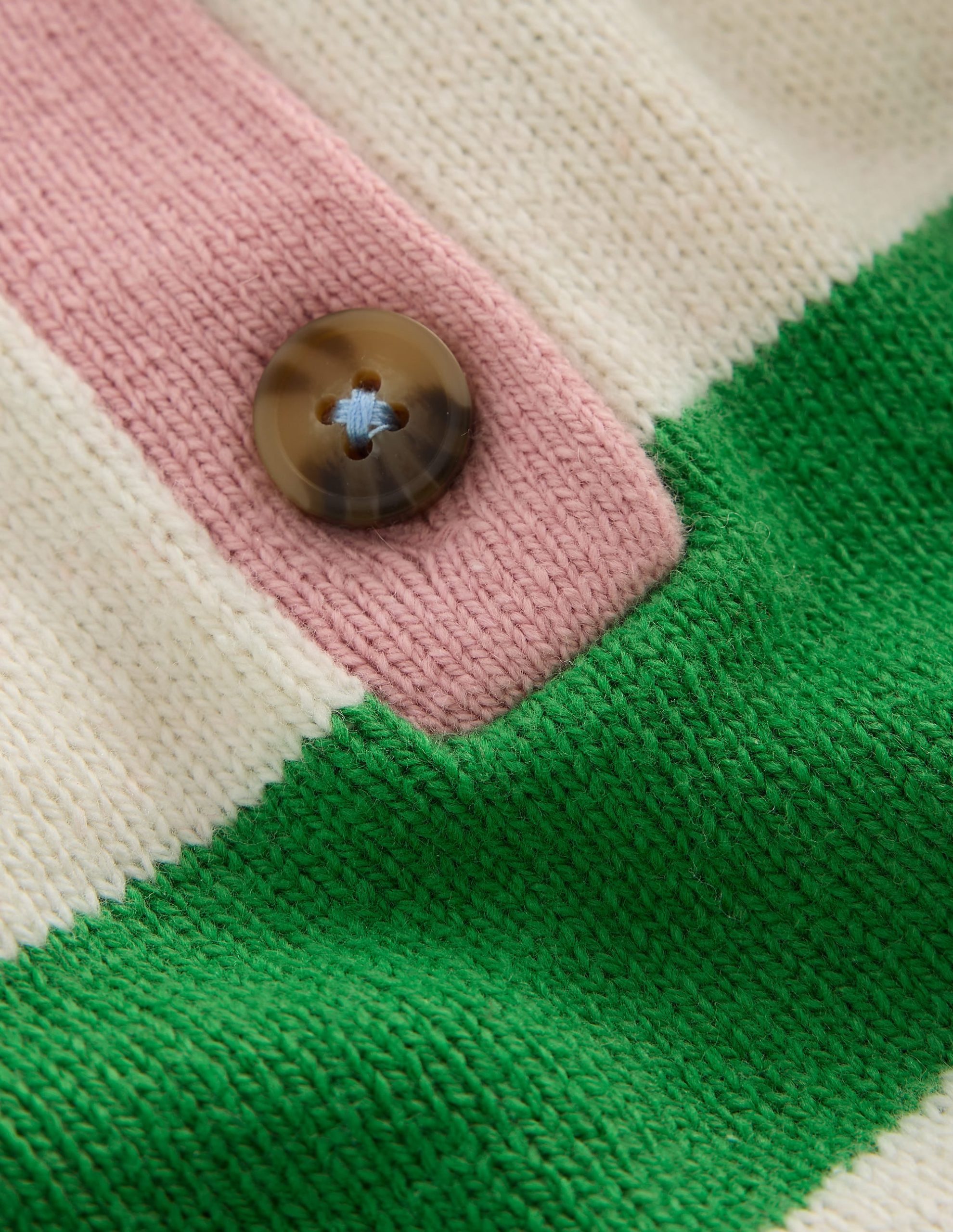 Knitted Rugby Sweater-Pea Green/Ecru Marl - Image 6