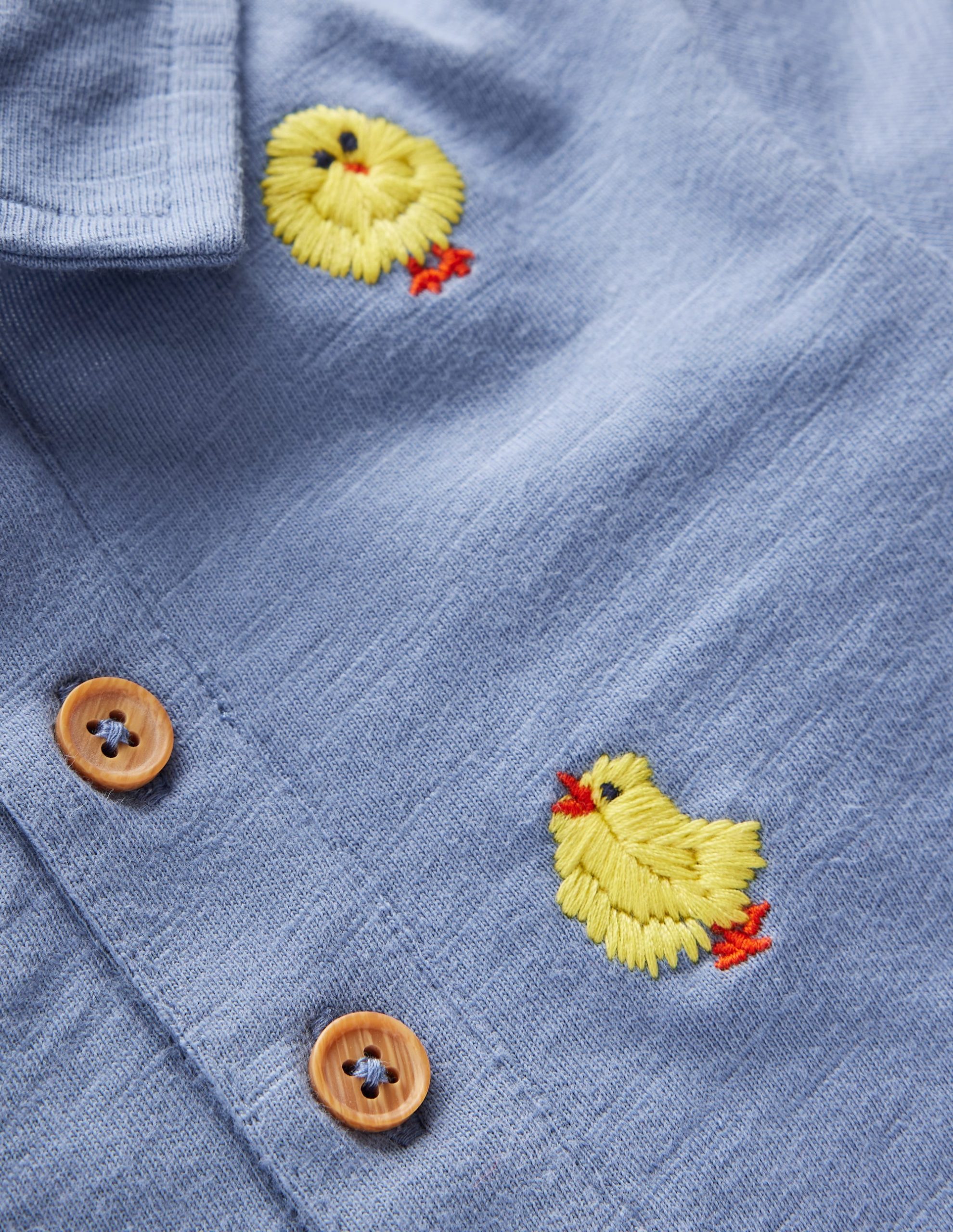 Embroidered Polo-Light Blue Fluffy Chicks - Image 3