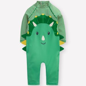 Logo Sun Safe Surfsuit-Aloe Green Dino