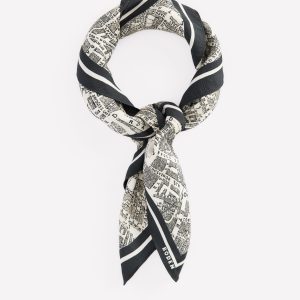 Elisabeth Silk Square Scarf-Map Of London