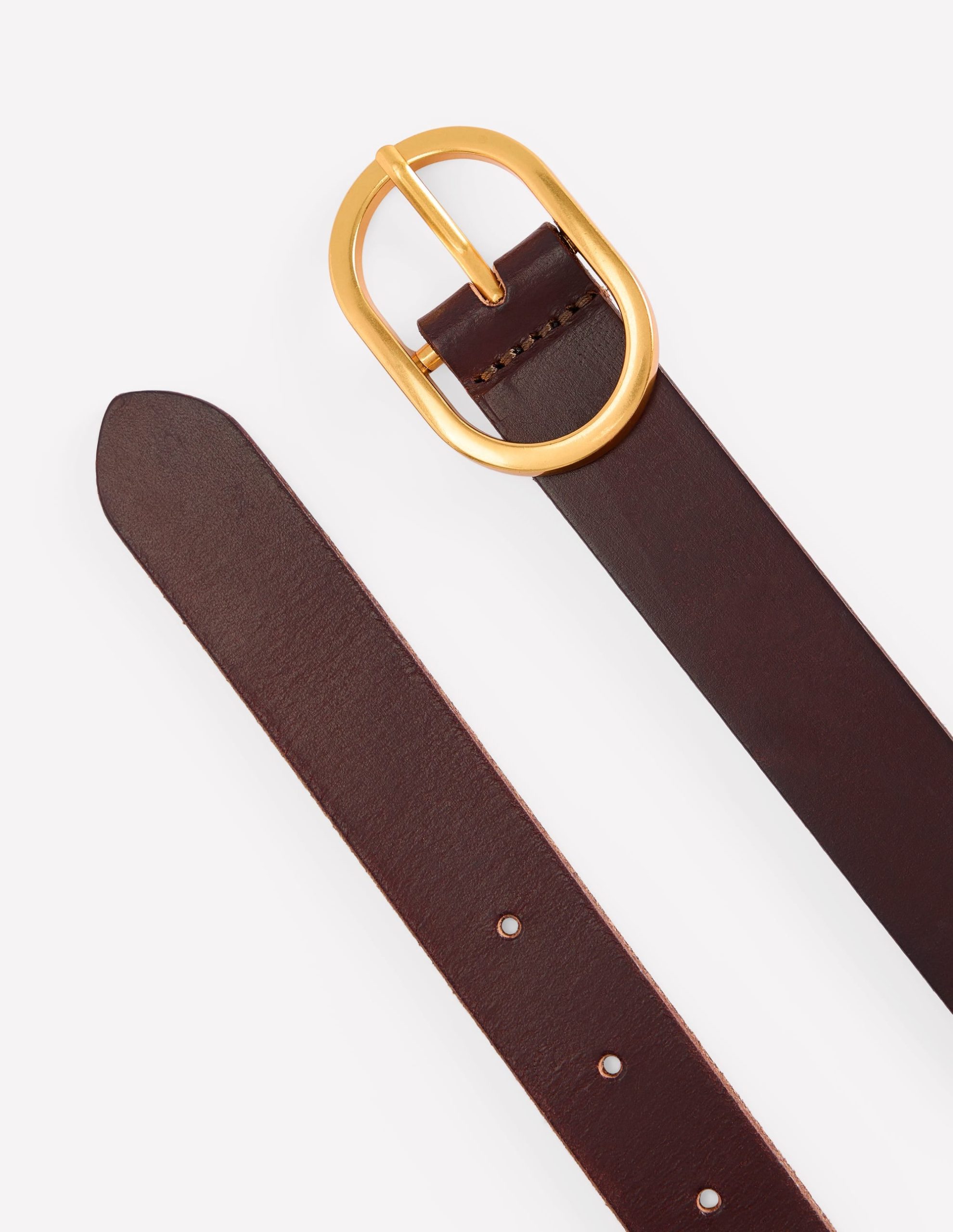 Classic Leather Belt-Bitter Choc - Image 3