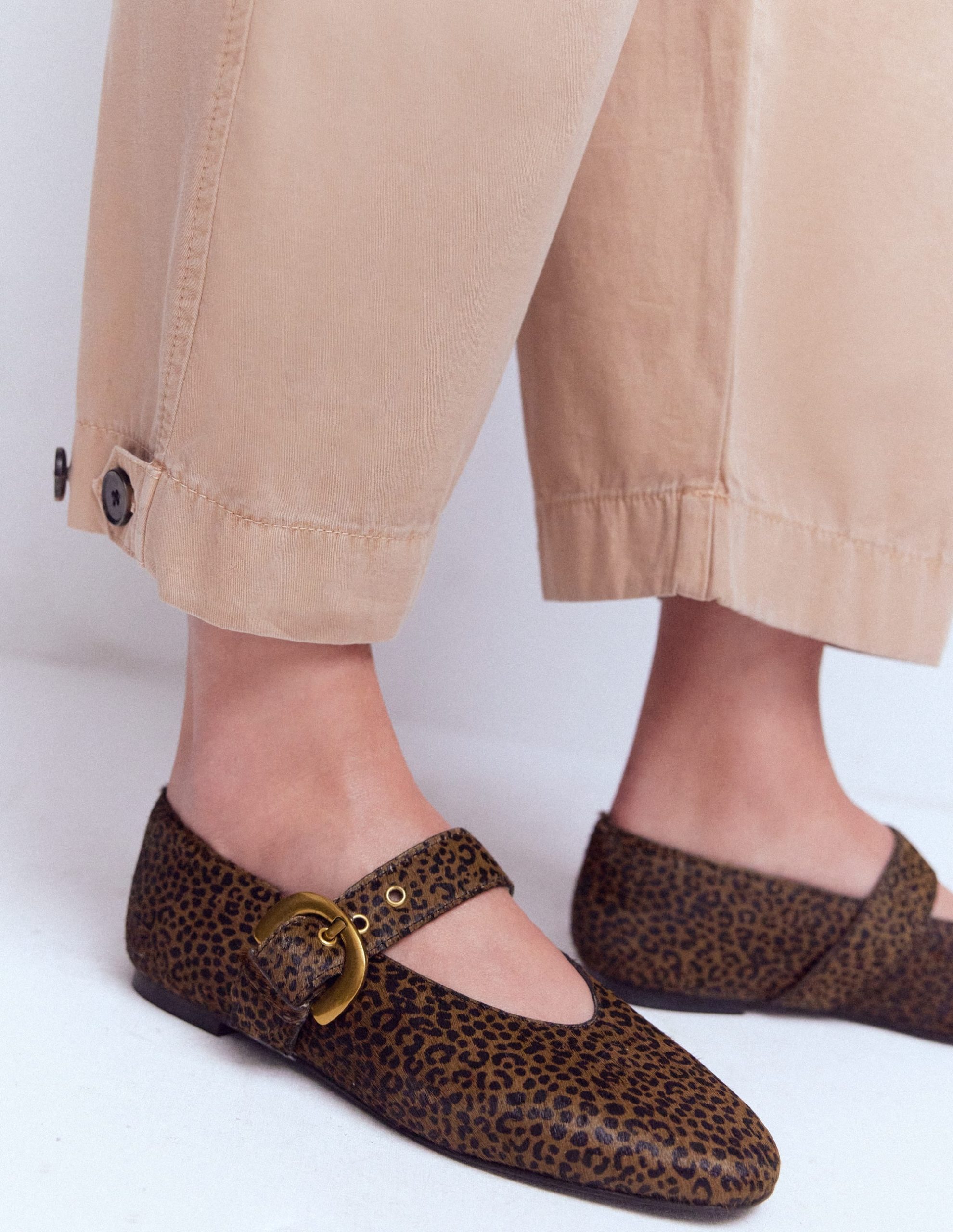 Kylie Flat Buckle Mary Janes-Mini Leopard - Image 2