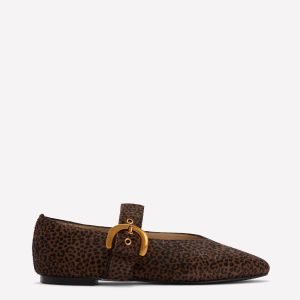 Kylie Flat Buckle Mary Janes-Mini Leopard