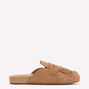 Etta Ghillie Mule Clogs-Tan