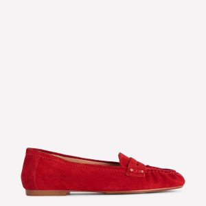 Classic Penny Loafers-Red