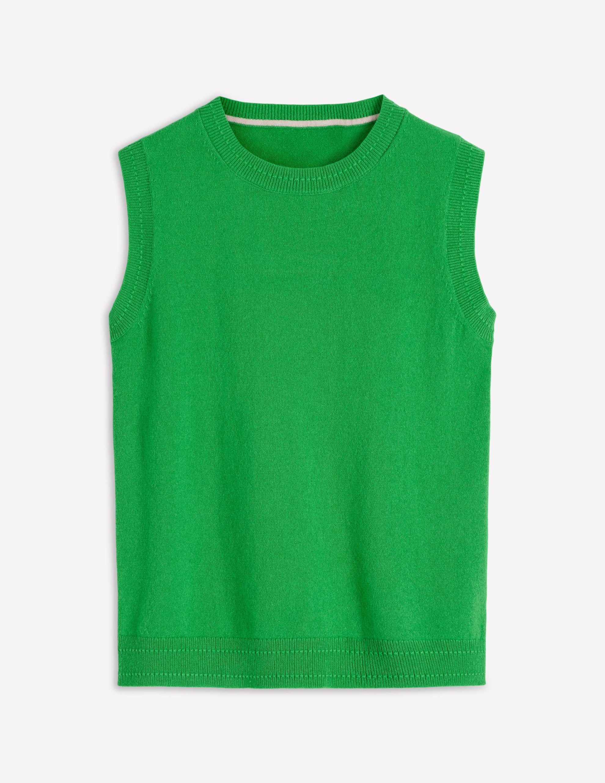 Eva Cashmere Vest-Sapling Green - Image 6