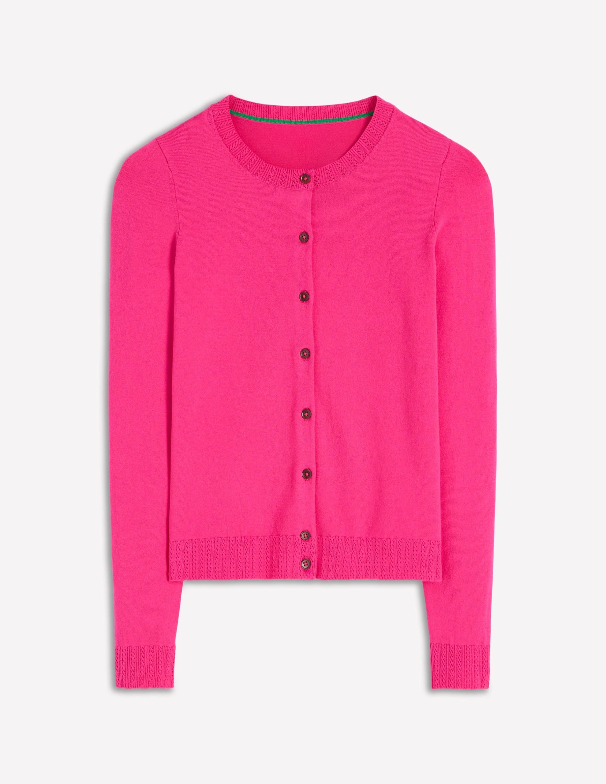 Emilia Cotton Crew Cardigan-Pink Peony - Image 5