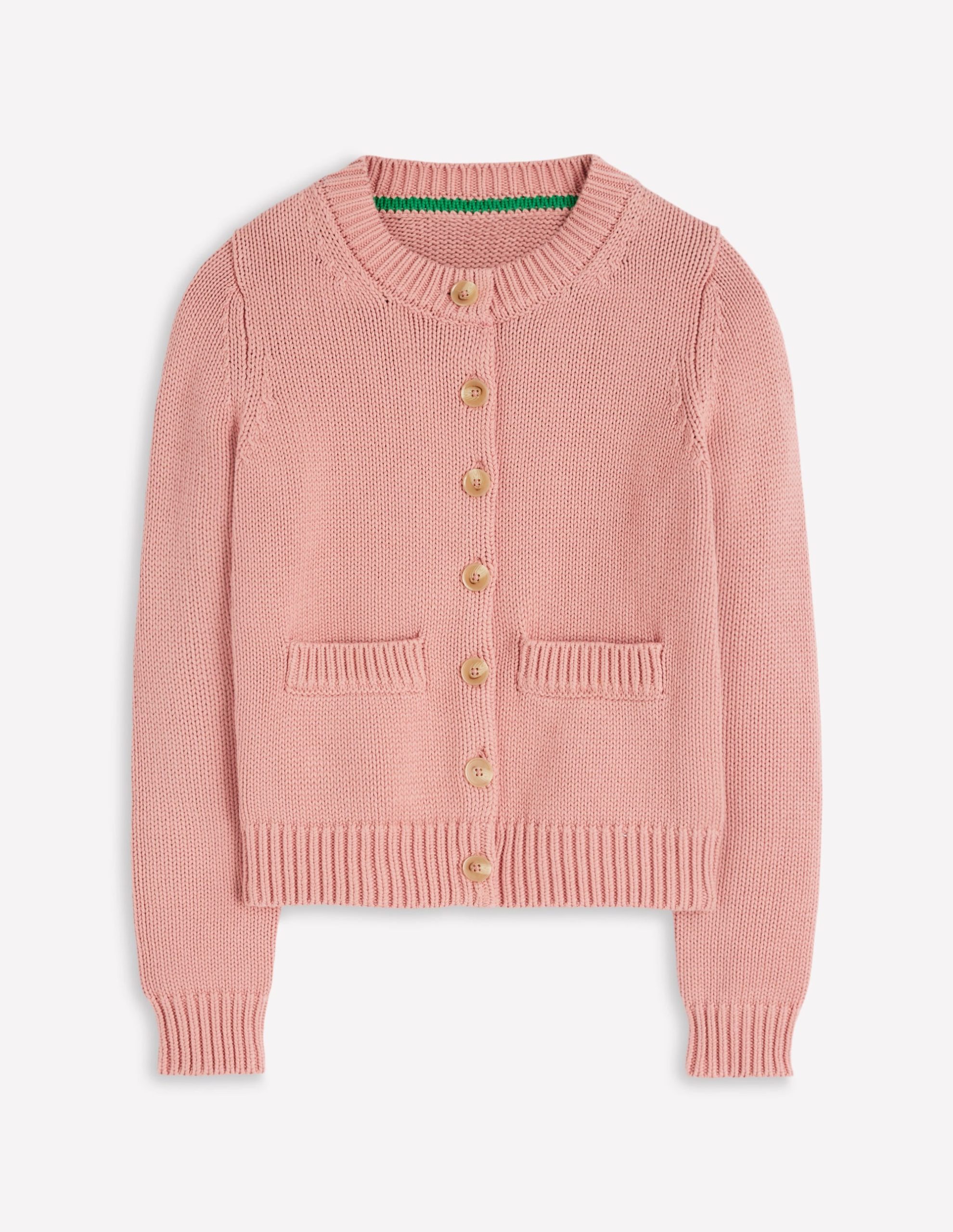 Lucy Chunky Cotton Cardigan-Pink - Image 5