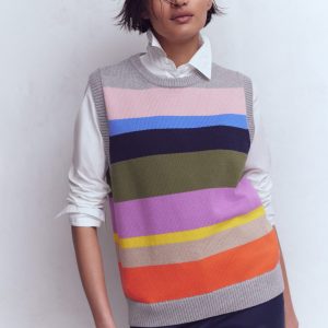 Lucy Cotton Vest-Multi. Rainbow