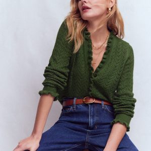 Eloise Frill Henley Jumper-Promenade Green