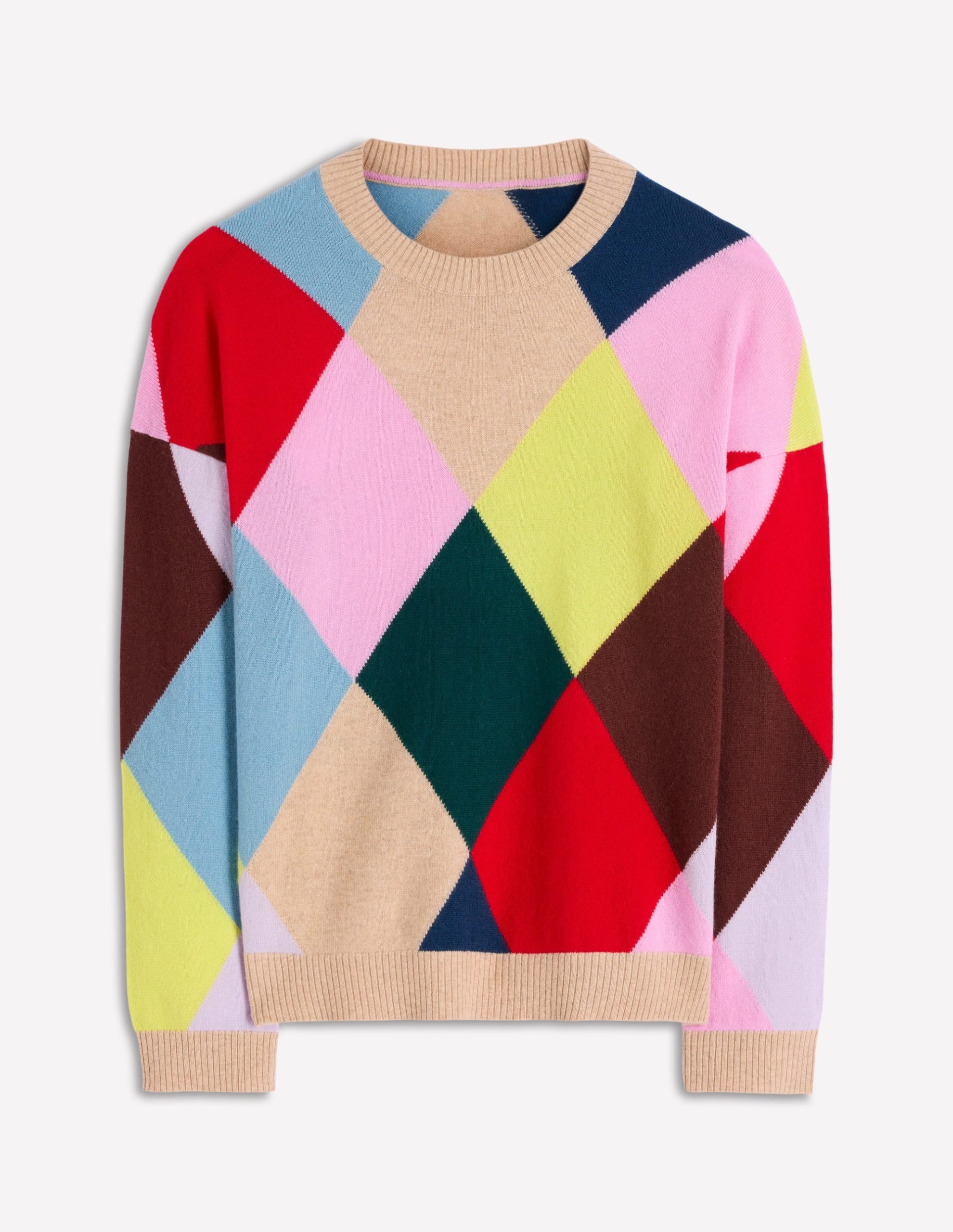 Anastasia Cashmere Sweater-Multi Harlequin Jumper - Image 7