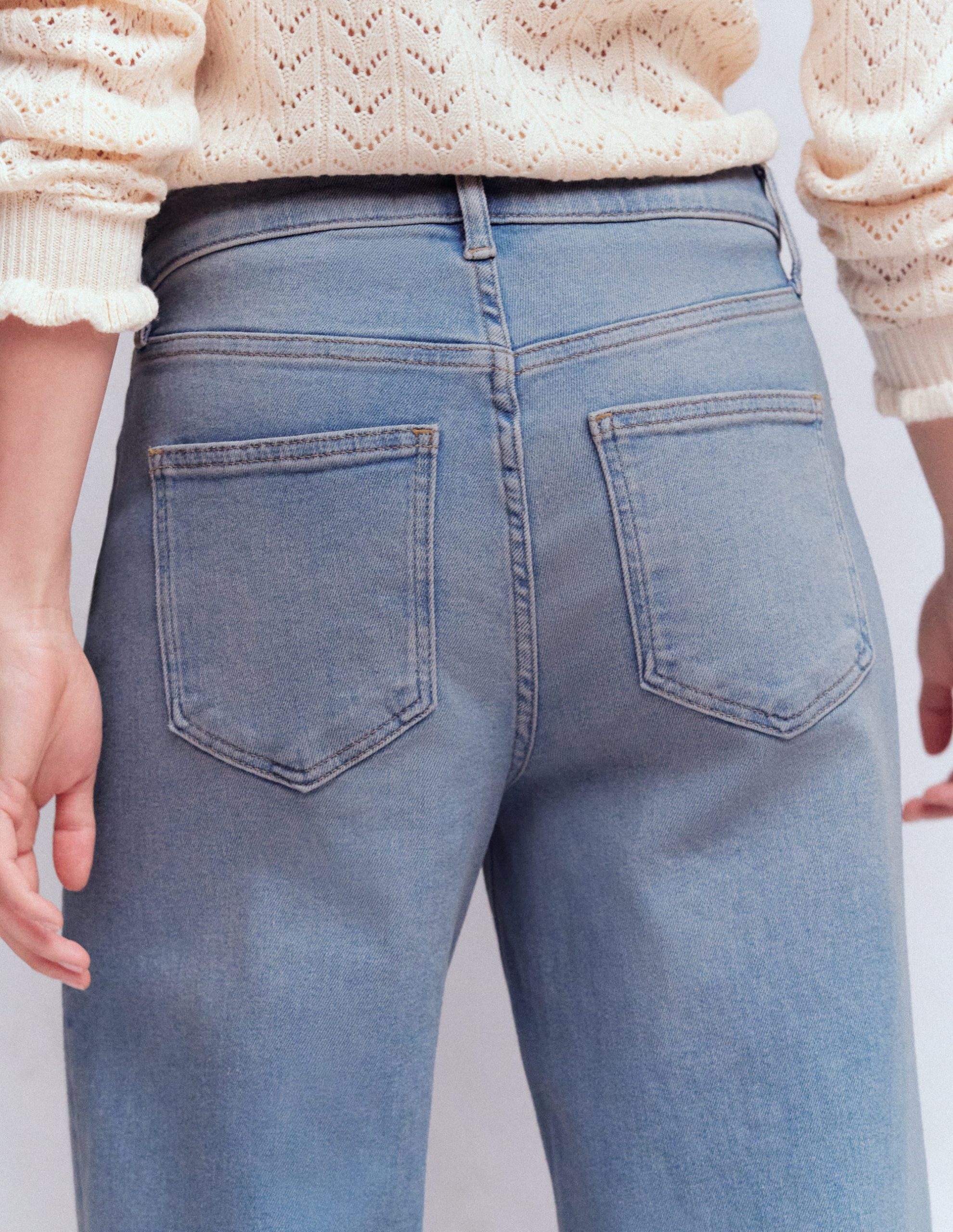 High Rise Wide Leg Jeans-Light Vintage - Image 2
