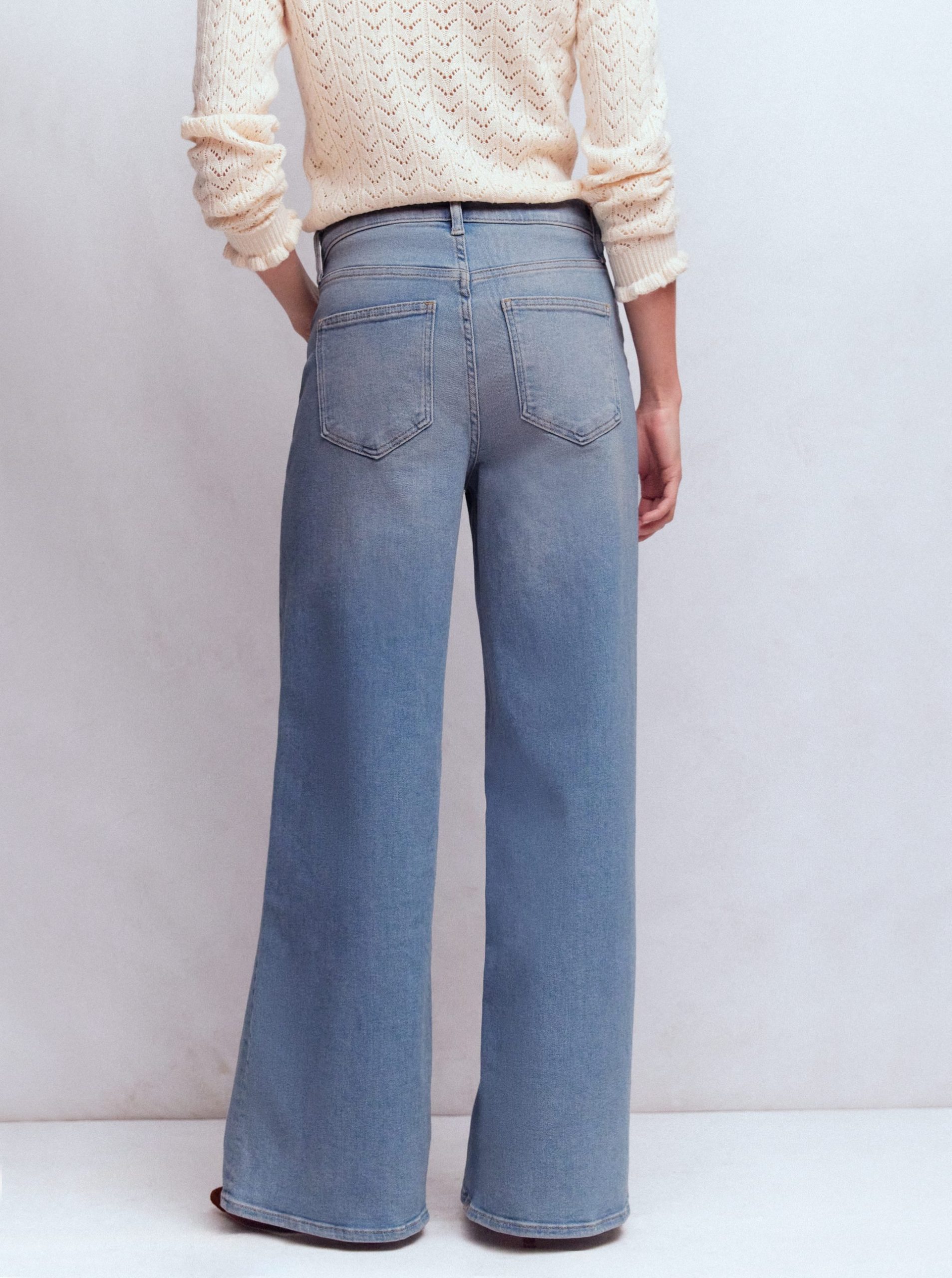 High Rise Wide Leg Jeans-Light Vintage - Image 3