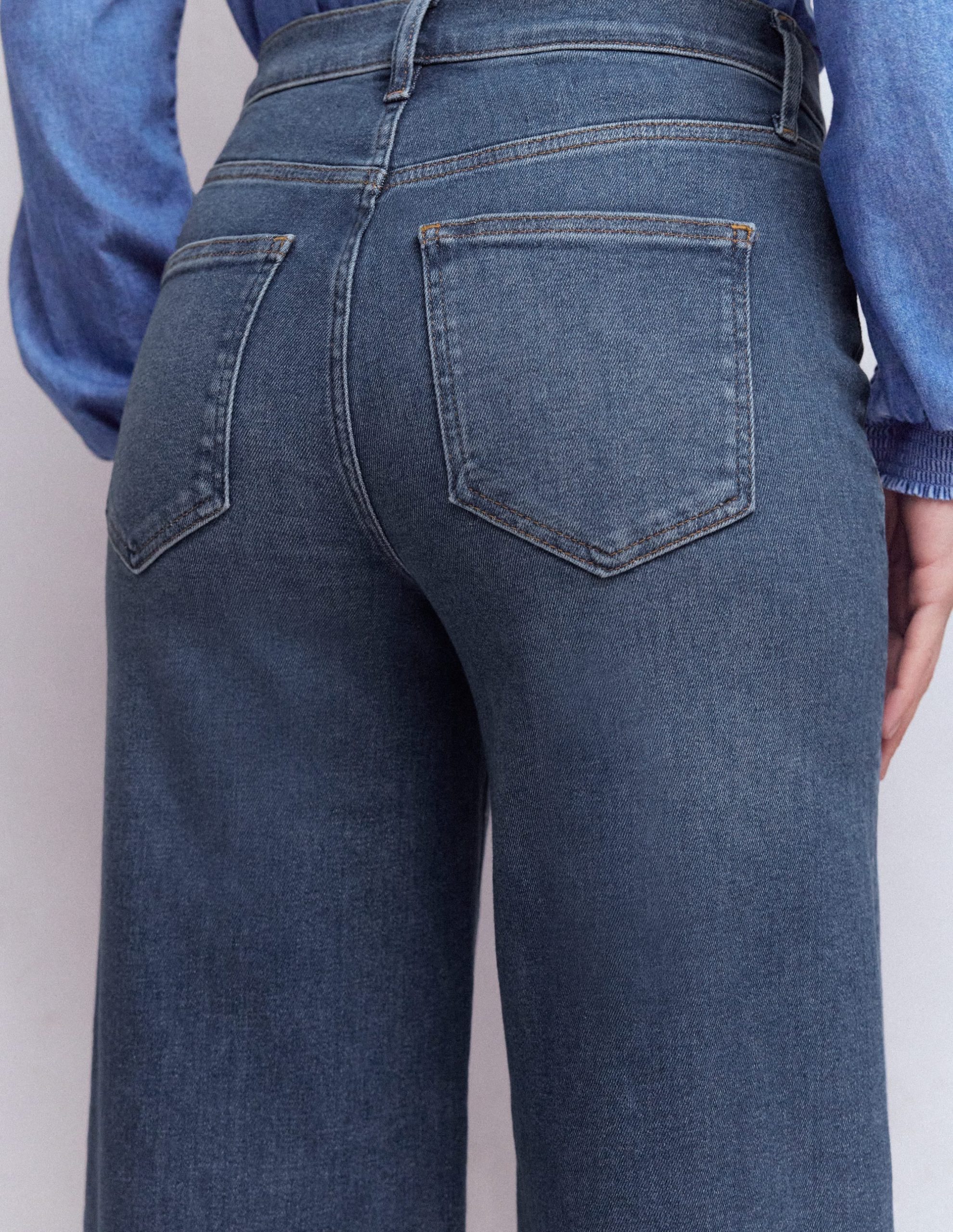 High Rise Wide Leg Jeans-Mid Vintage - Image 5