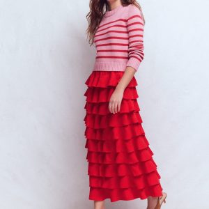 Tiered Maxi Skirt-SALSA
