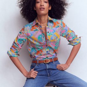 Sienna Cotton Shirt-Multi. Enchanted Dreamscape