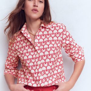 Sienna Cotton Shirt-Ivory. Heart Link