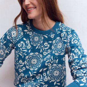 Rosa Printed Sweatshirt-Decorative Blossom
