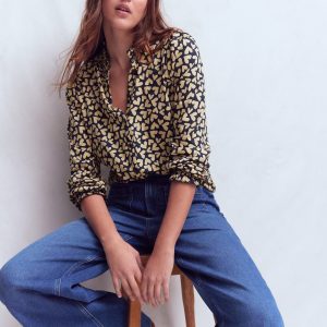Effie Smocked Detail Shirt-Heart Scatter