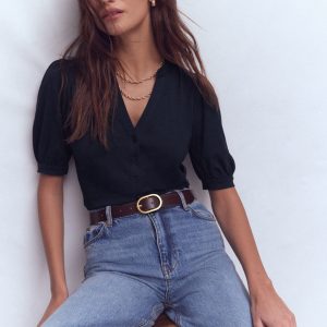 Supersoft Short Sleeve Henley-Navy