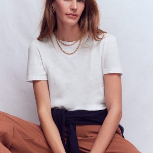 Sophie Puff Sleeve T-shirt-White