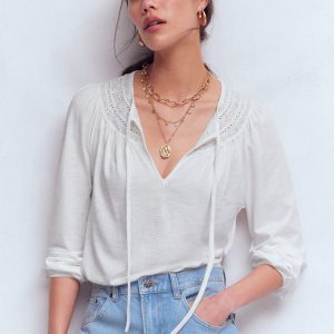Edi Trim Detail Top-White