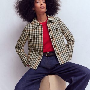 Gloucester Mac-Grey. Brown Multigingham