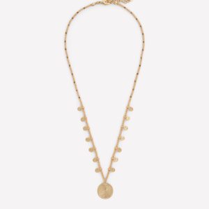 Short Bead Strand Necklace-Gold