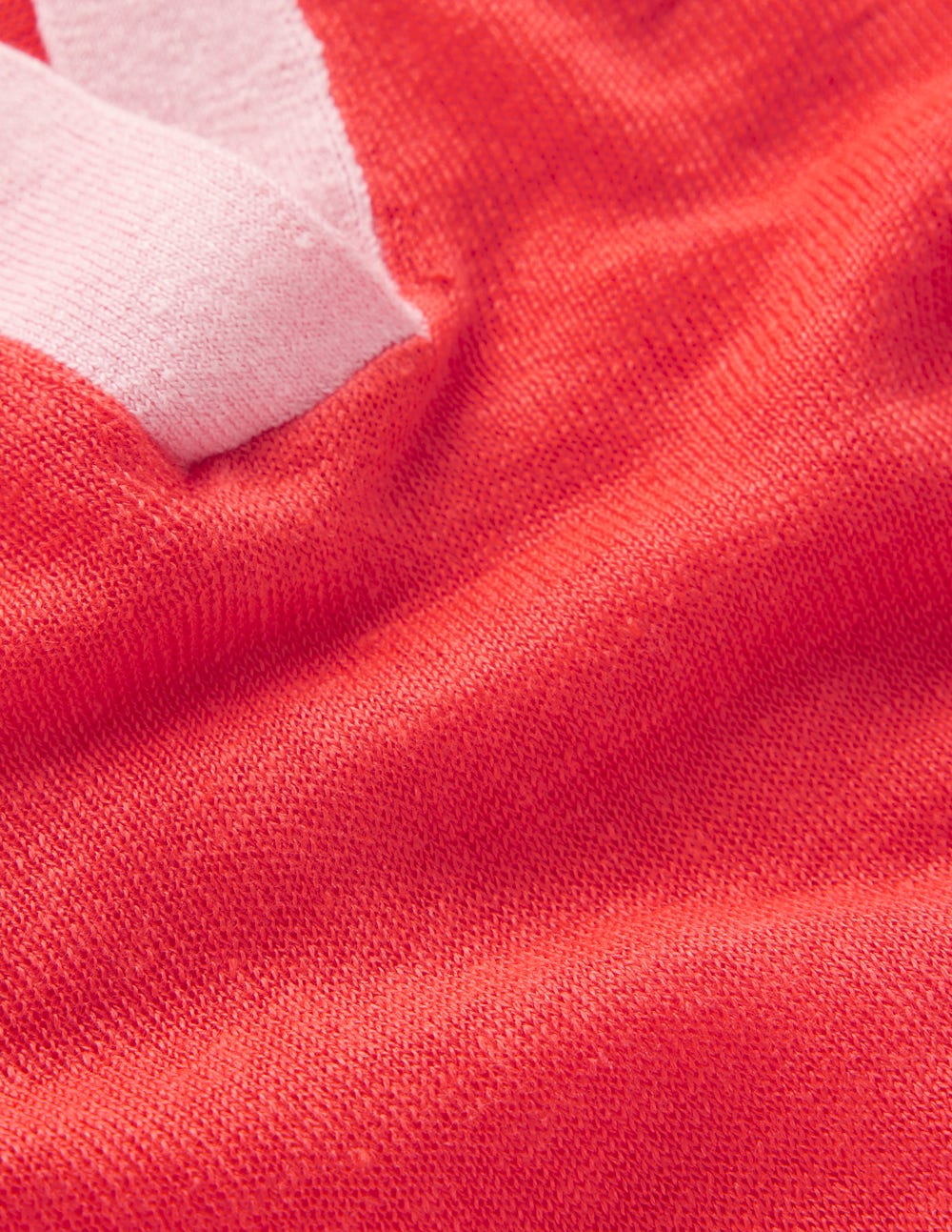 Agnes Collared Linen Jumper-Sunkissed Coral / Formica Pink - Image 9