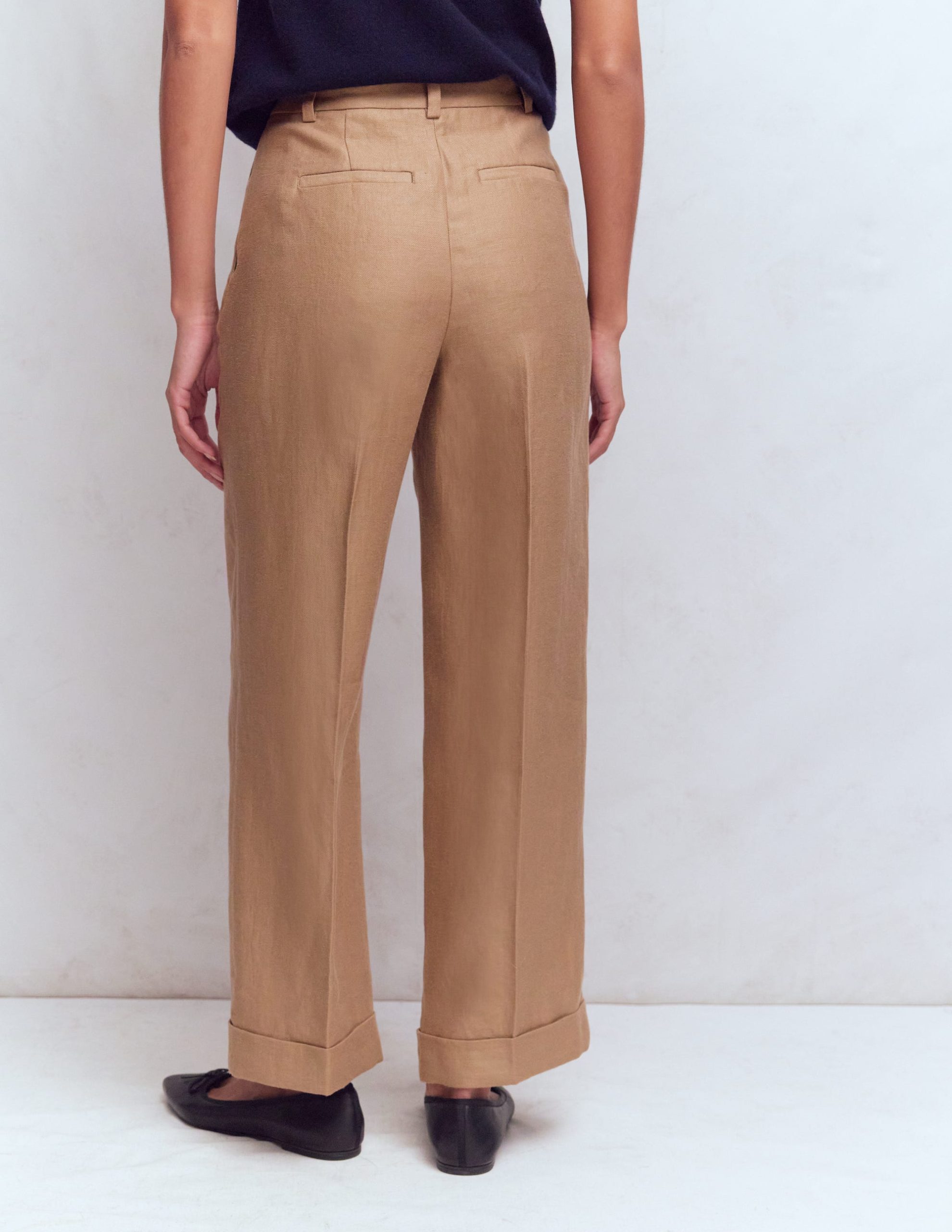 Chiswick Crop Linen Pants-Amphora - Image 3