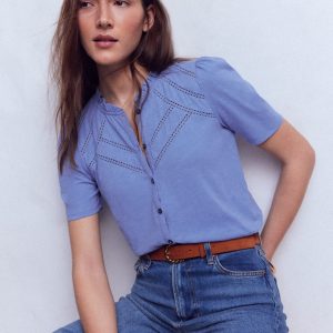 Bea Short Sleeve Shirt-Ebb and Flow