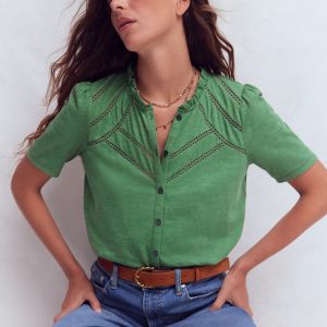Bea Short Sleeve Shirt-Comfrey