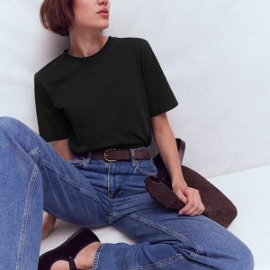 Ren Relaxed Cotton T-shirt-Black