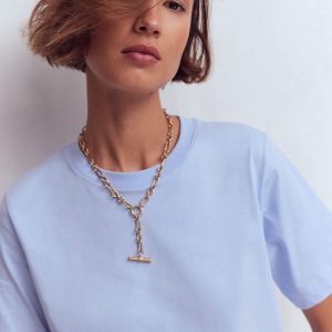 Ren Relaxed Cotton T-shirt-Brunnera Blue