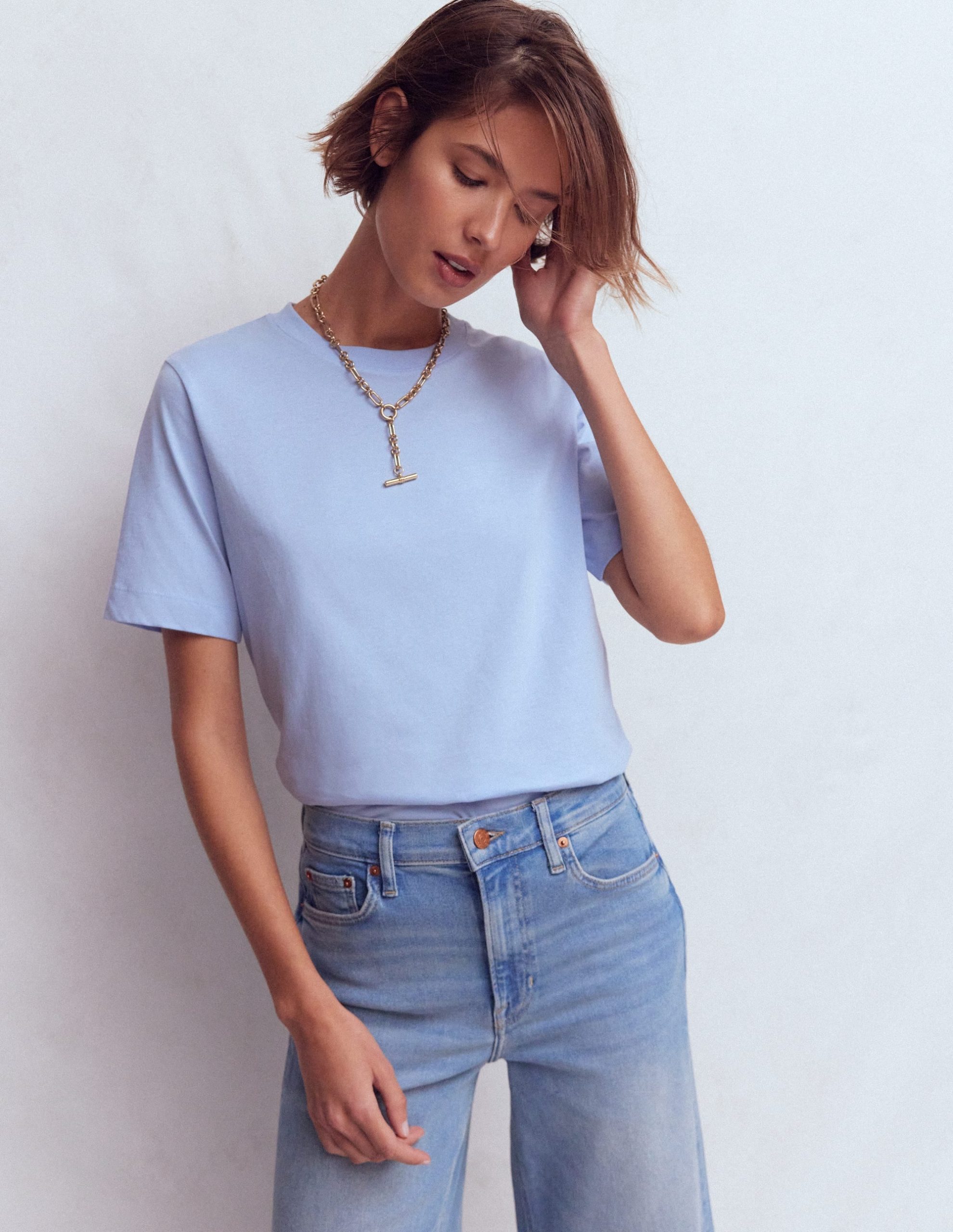 Ren Relaxed Cotton T-shirt-Brunnera Blue - Image 4